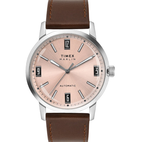 Timex Marlin Pink Round Dial Mechanical Automatic Men's Watch 42mm TWEG26701