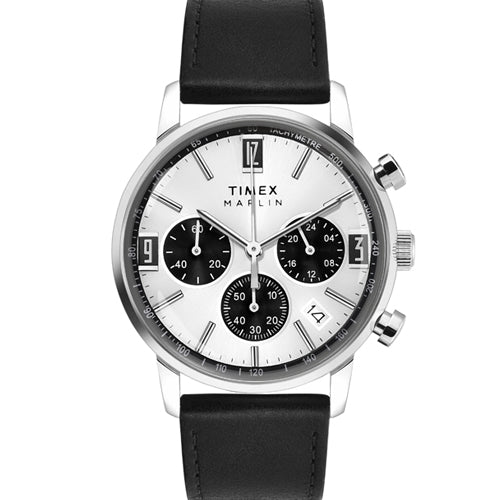 Timex Marlin Silver-Tone Round Dial Analog Men's Watch  42mm TWEG26703
