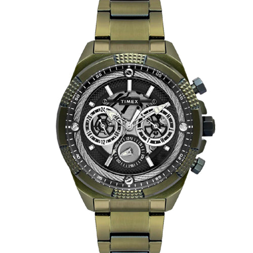 Timex Round Green Dial Analog Men's Watch  46.75mm TWEG27701