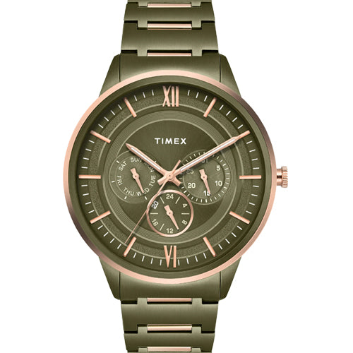 Timex Round Green Dial Analog Men's Watch 42mm TWEG28002