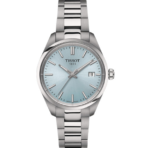 Tissot T-Classic Ice Blue Dial Women 34mm T1502101135100