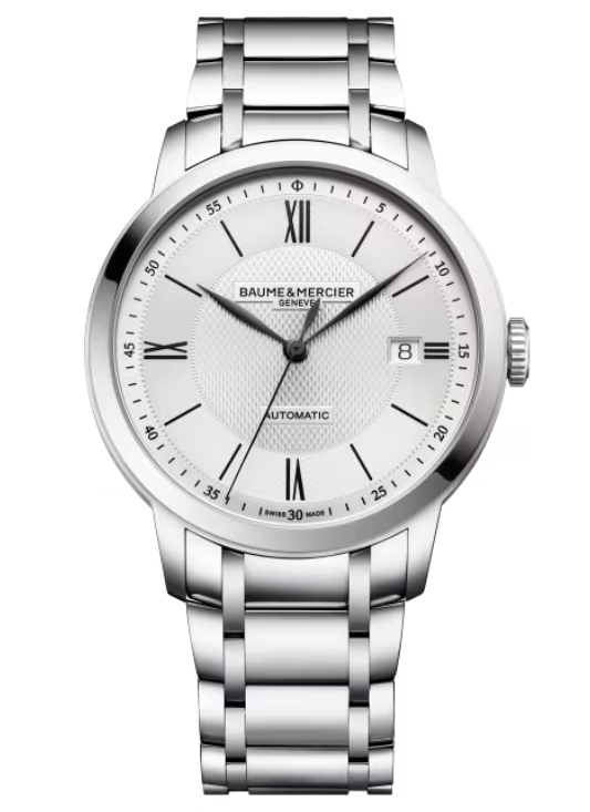 Baume & Mercier Classima Silvery, Satine Dial 40mm Men M0A10854