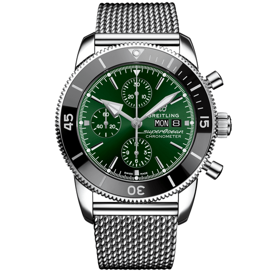 Breitling Superocean Heritage Chronograph Green Dial Men 44mm