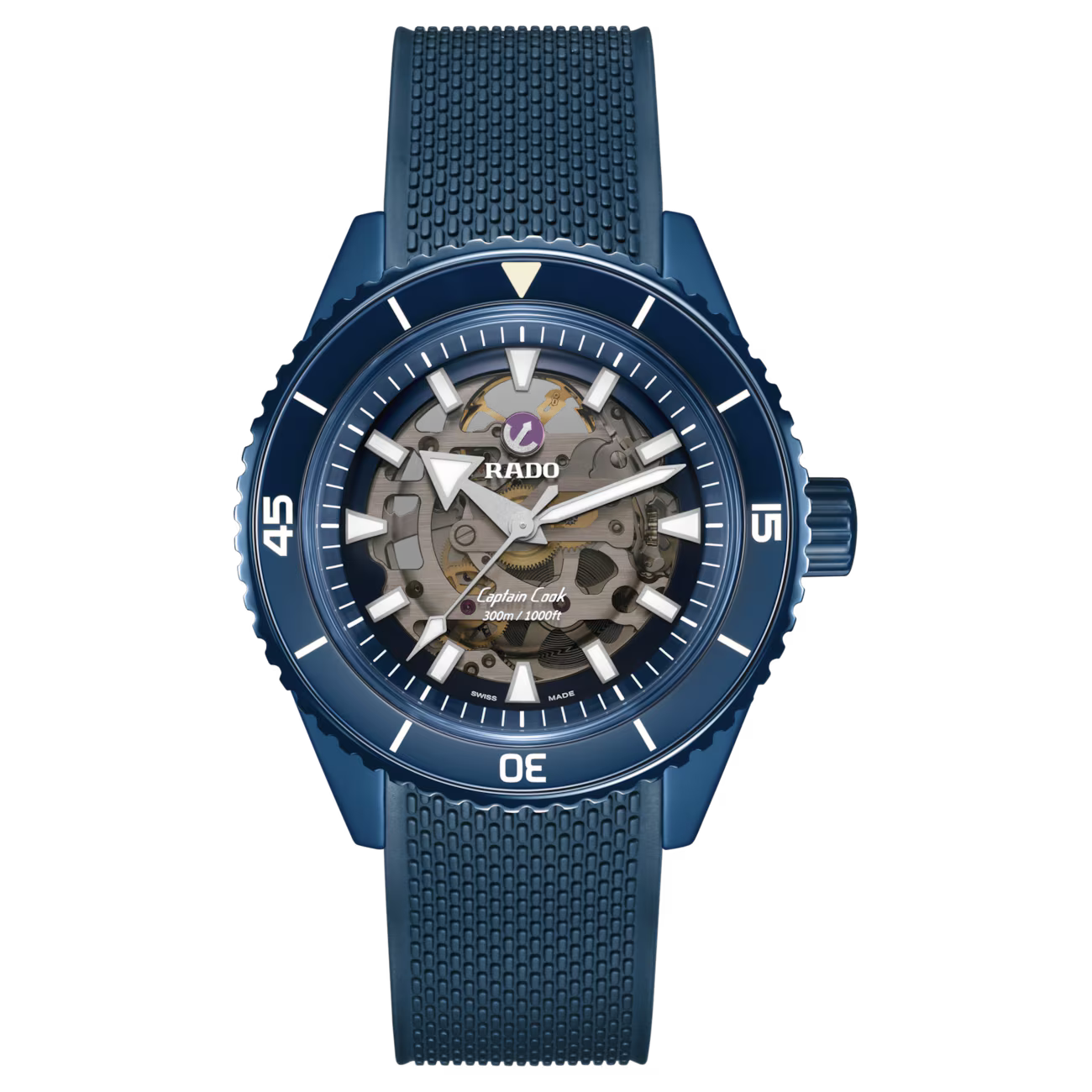 Rado Captain Cook High-Tech Ceramic Skeleton Blue Dial Men 43mm