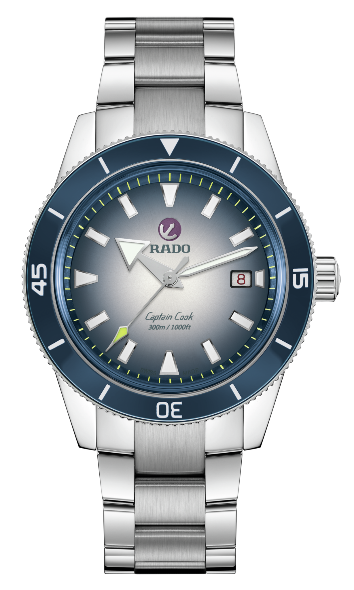 Rado Captain Cook Automatic Blue White Dial Men 42mm