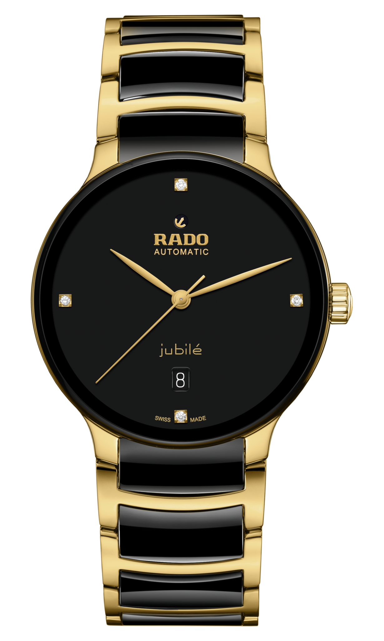 Rado Centrix Automatic Diamonds Black Dial Unisex 39.5mm