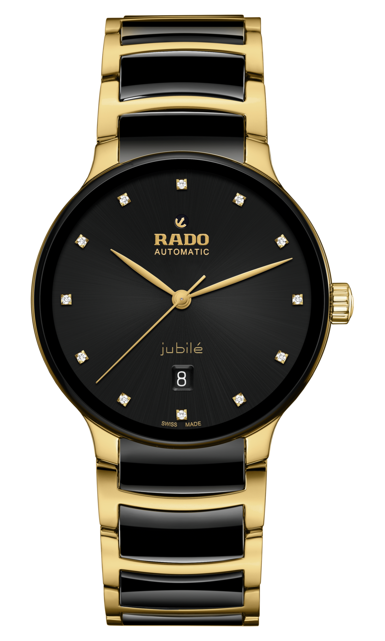 Rado Centrix Automatic Diamonds Black Dial Unisex 39.5mm Zimson Watch Store