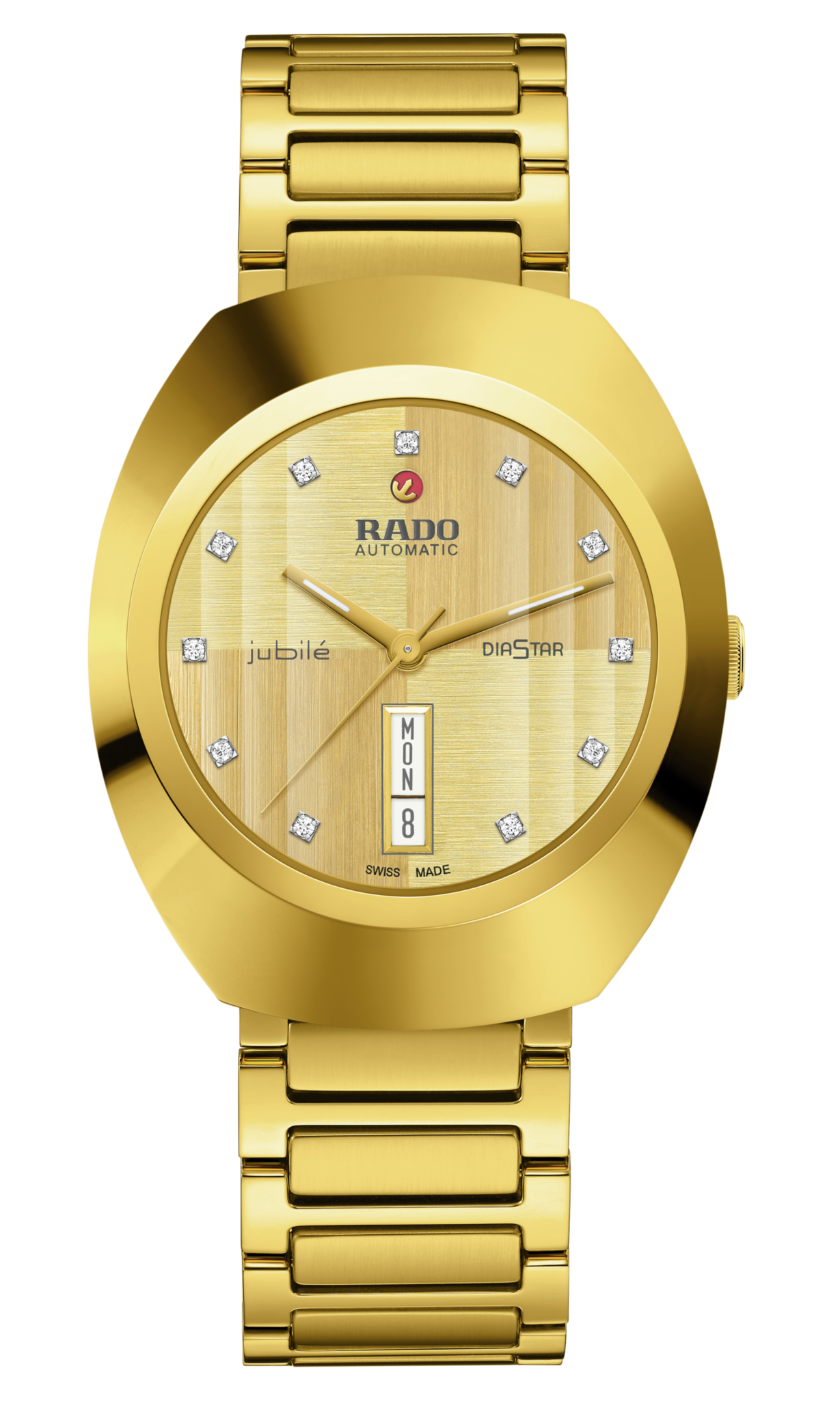 Rado Diastar Original Diamonds Yellow Dial Unisex 38mm Zimson Watch Store