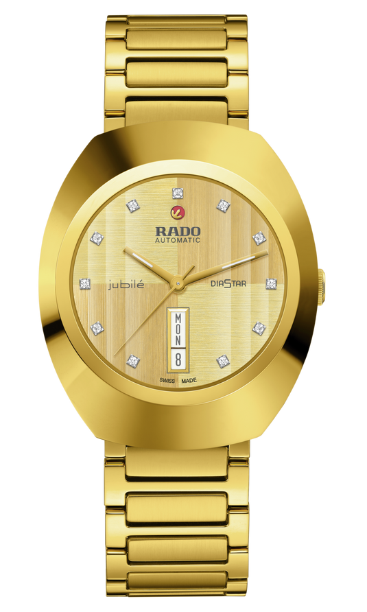 Rado Diastar Original Diamonds Yellow Dial Unisex 38mm