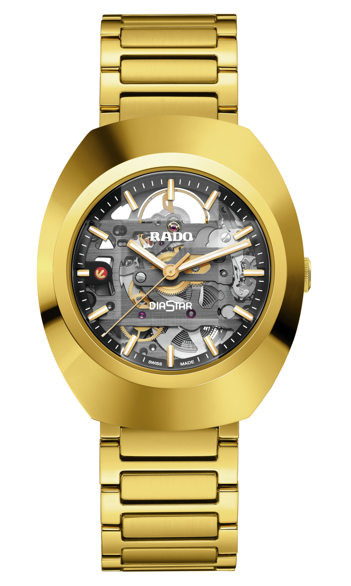 Rado DiaStar Original Skeleton Black, Yellow Dial Unisex 38mm Rado DiaStar Original Skeleton Black, Yellow Dial Unisex 38mm