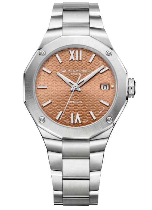 Baume & Mercier Riviera Terracotta, Satine, Sunray Dial 36mm Women M0A10764