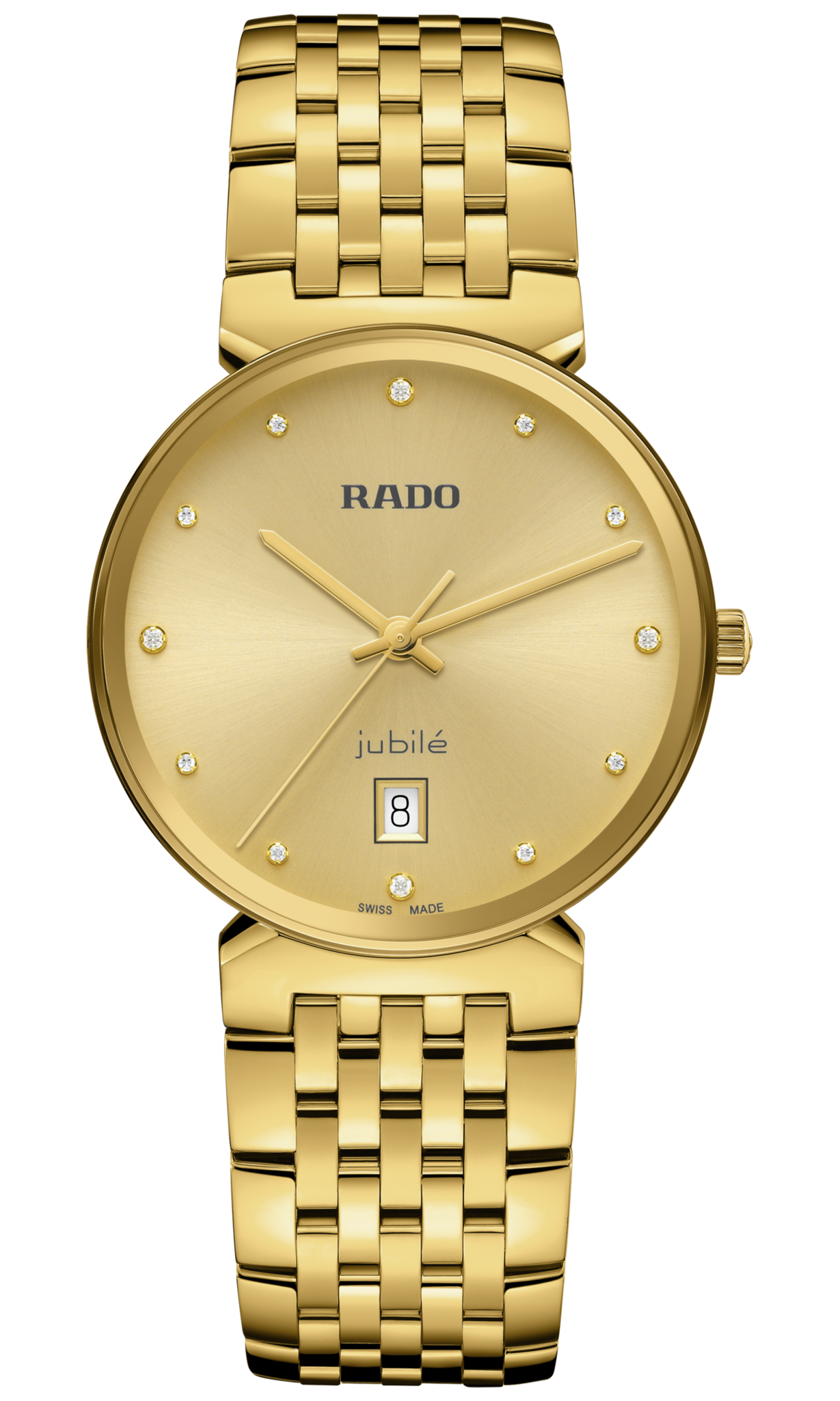 Rado Florence Diamonds Golden Yellow Dial Unisex 38mm