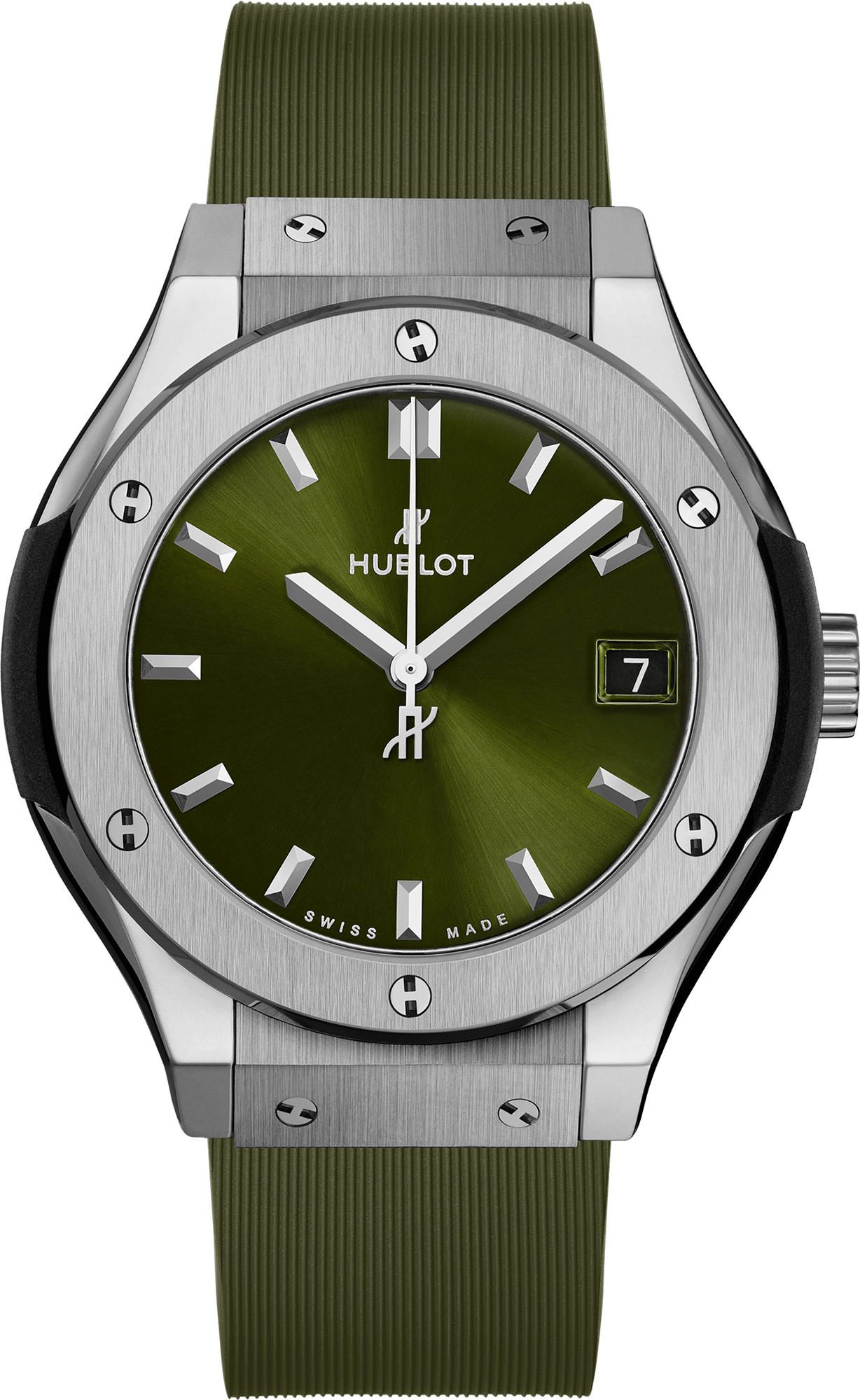 Hublot Classic Fusion Green Dial Quartz Women 33mm 581.NX.8970.RX