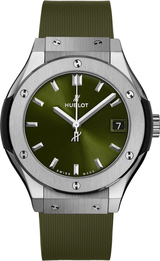 Hublot Classic Fusion Green Dial Quartz Women 33mm 581.NX.8970.RX