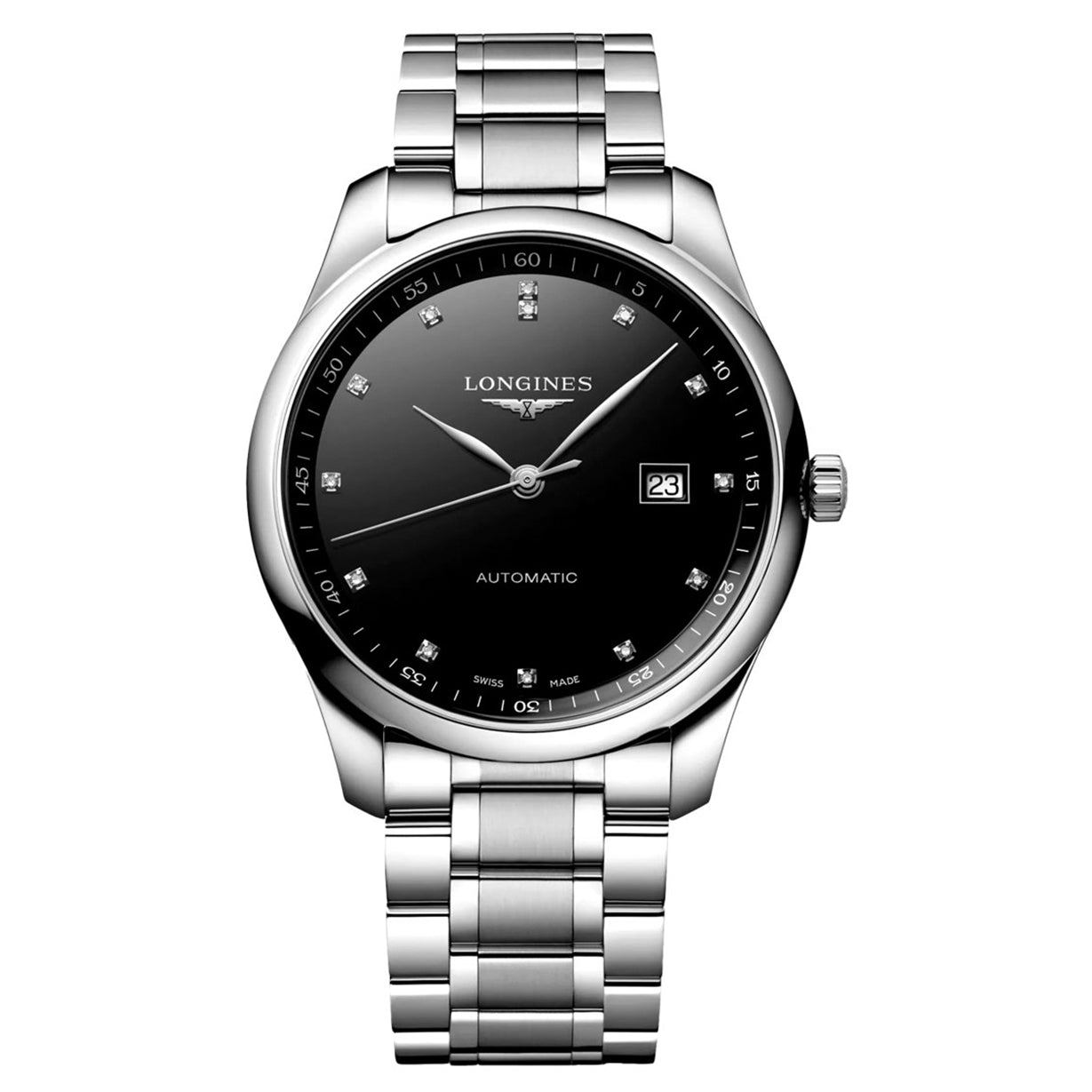 Longines Master Collection Black Lacquered Polished Dial Men 42mm