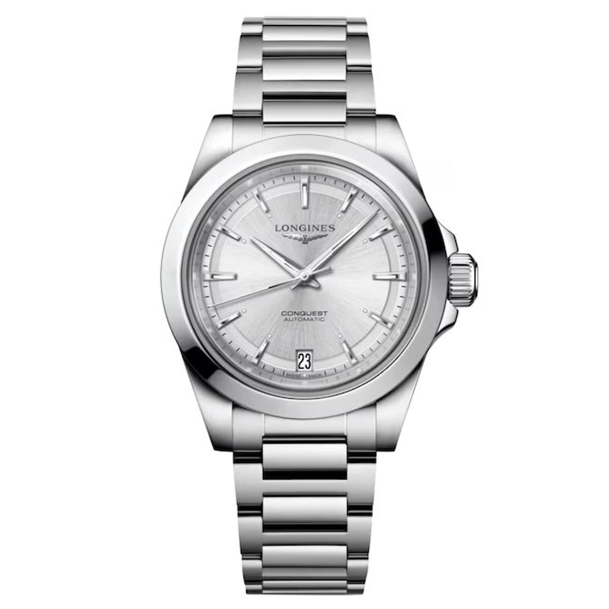 Longines Conquest Sunray Silver Dial Women 34mm
