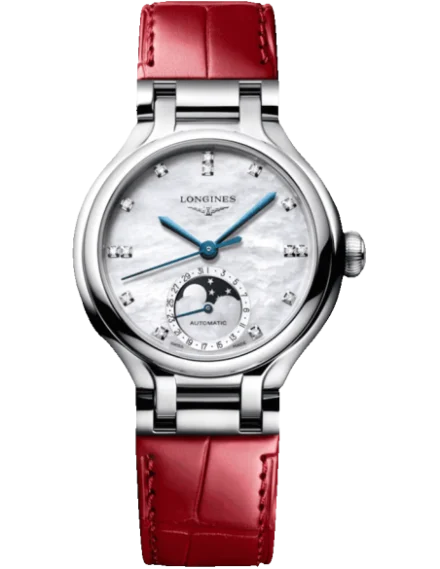 Longines PrimaLuna Moonphase White Mother-Of-Pearl Dial Women 34mm L81264872
