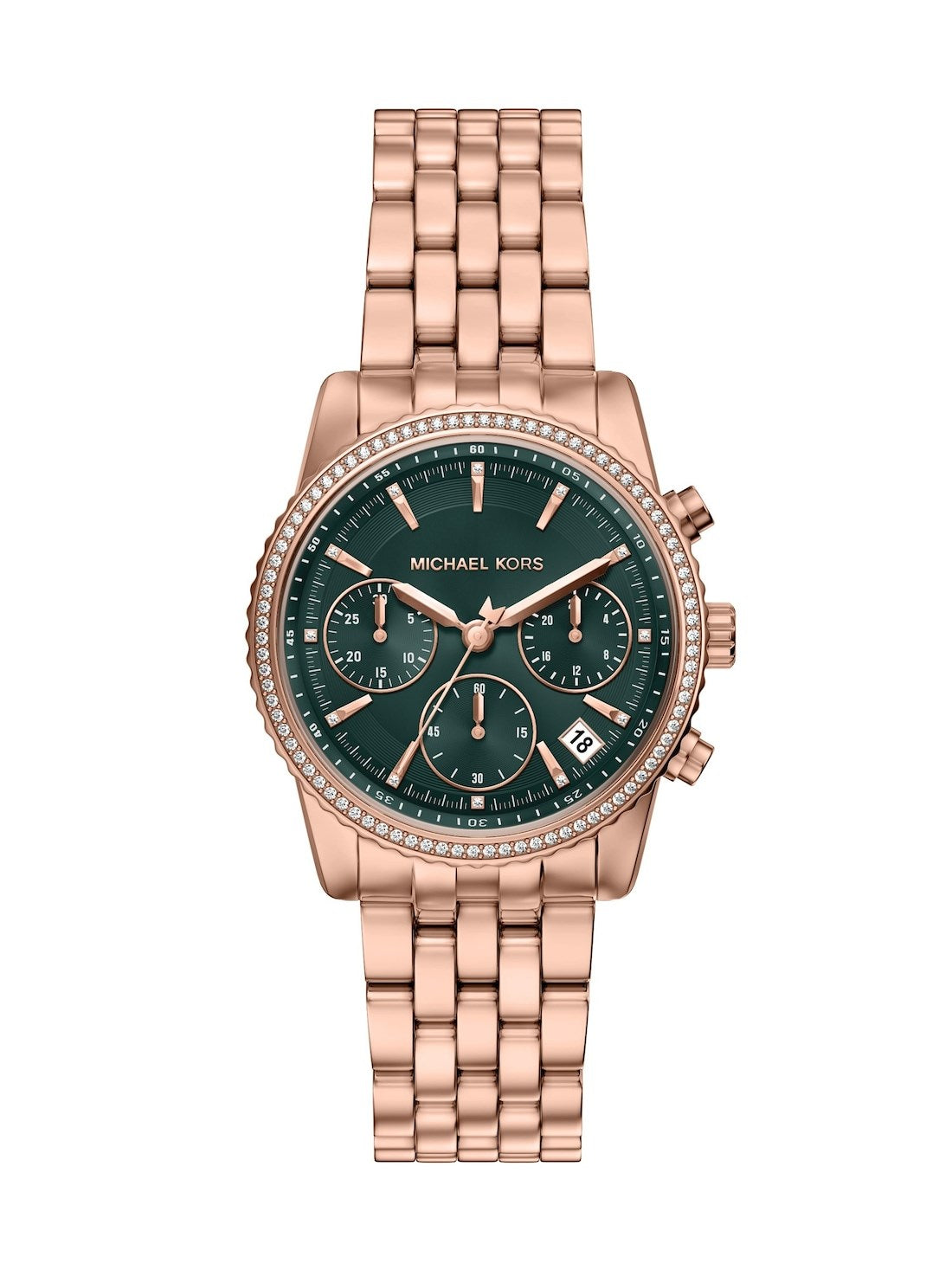 Michael Kors Bryant Green Dial Women Quartz 35mm MK7600