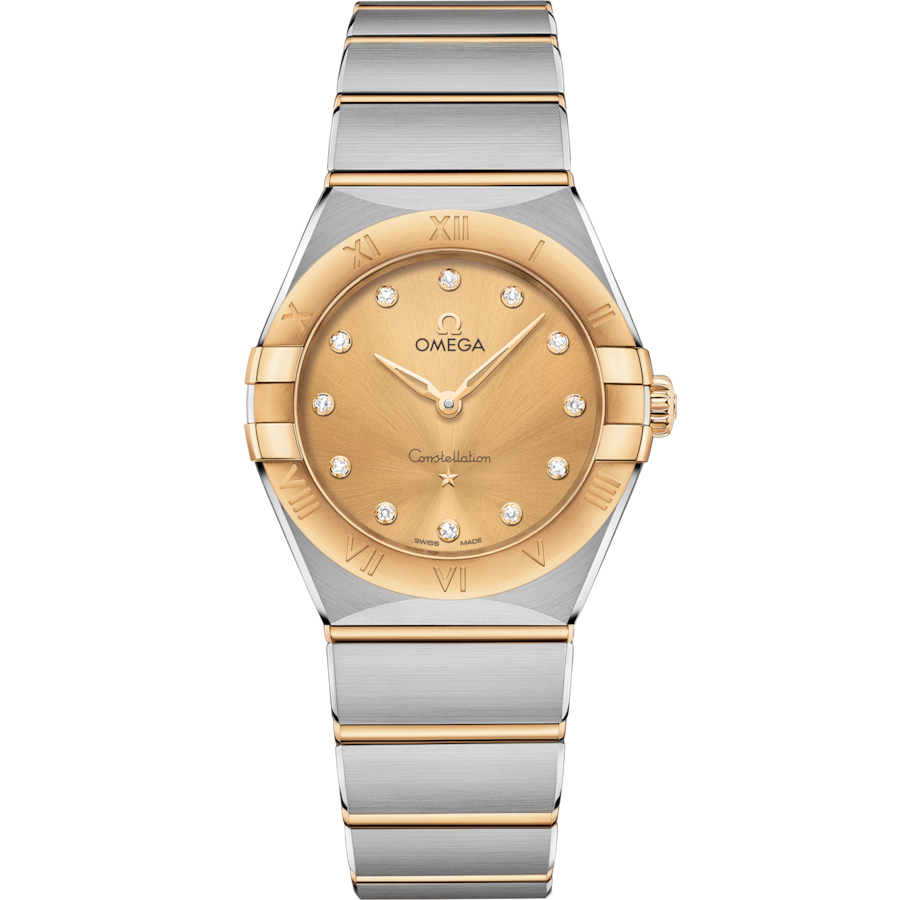 Omega Constellation Yellow Dial Women 28MM