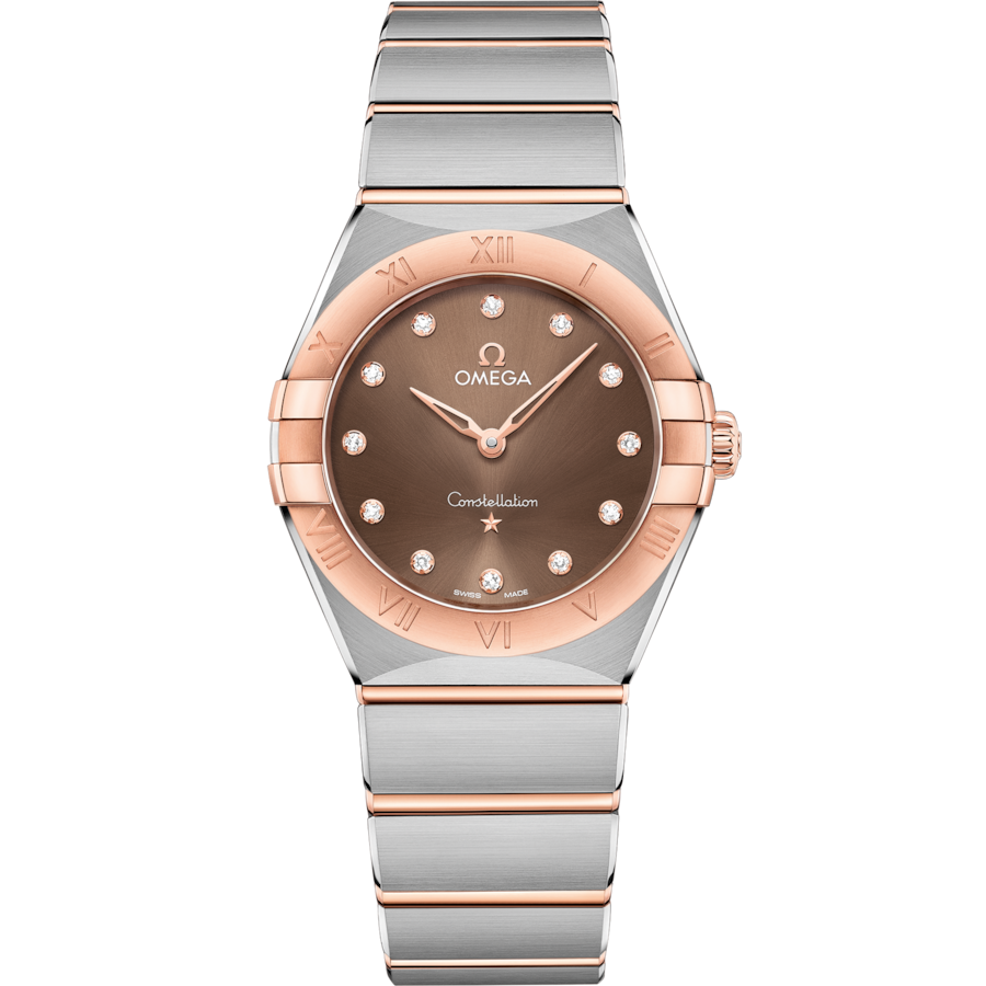 Omega Constellation Quartzbrown Dial Women 28MM