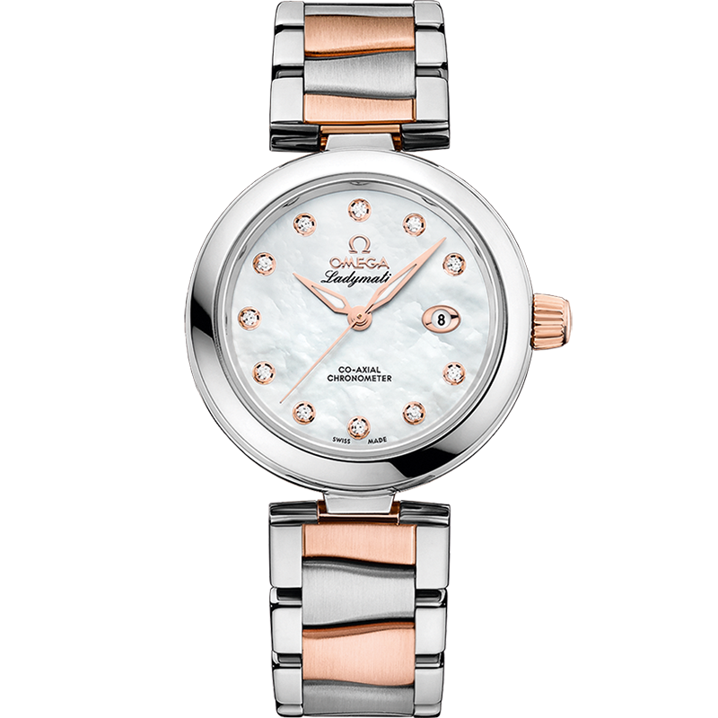 Omega De Ville Ladymatic Co Axial Chronometerwhite Dial Women 34MM