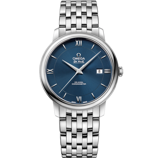 Omega De Ville Prestige Co‑Axial Chronometer Blue Dial Men 39.5MM