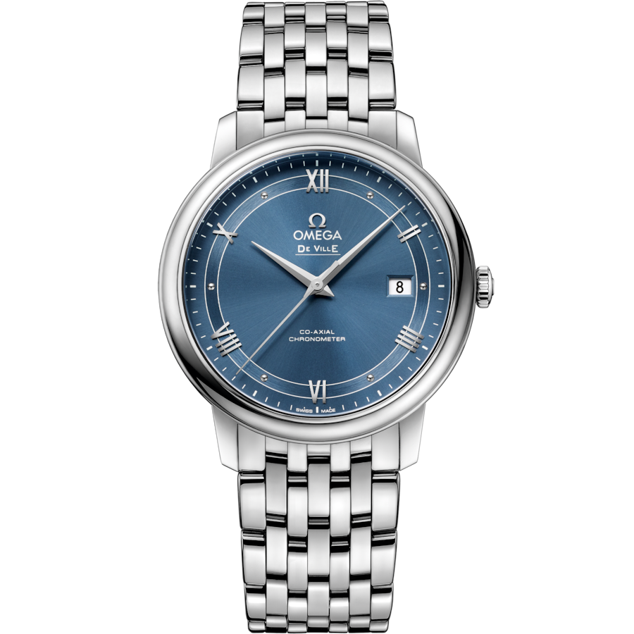 Omega De Ville Prestige Co‑Axial Chronometer Blue Dial Men 39.5MM