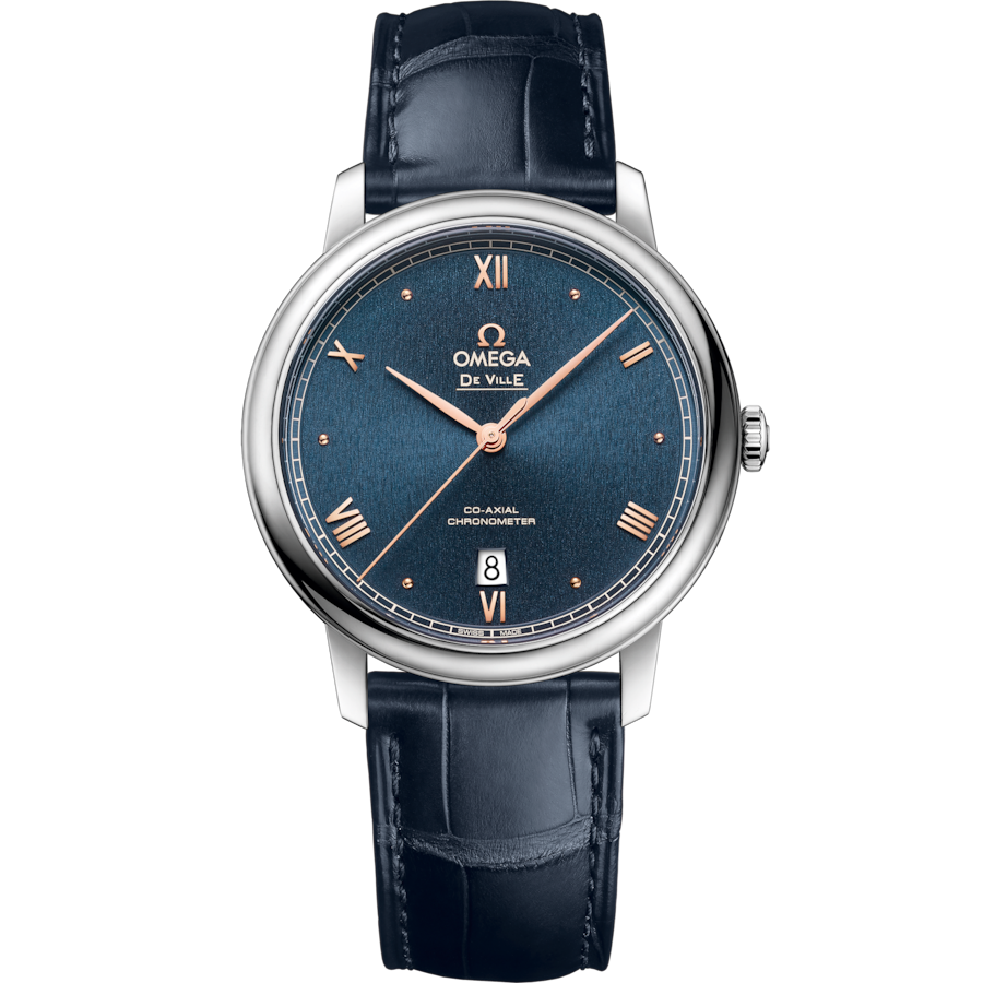 Omega De Ville Prestige Co‑Axial Chronometer Blue Dial Men 39.5MM