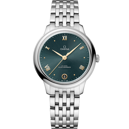 Omega De Ville Prestige Co‑Axial Master Chronometergreen Dial Women 34MM