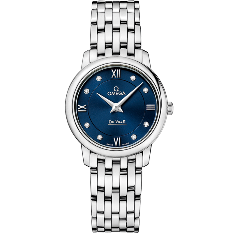 Omega De Ville Prestige Quartzblue Dial Women 27.4MM