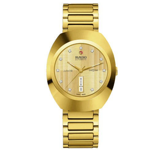 Rado Diastar Original Diamonds Yellow Dial Unisex 38mm