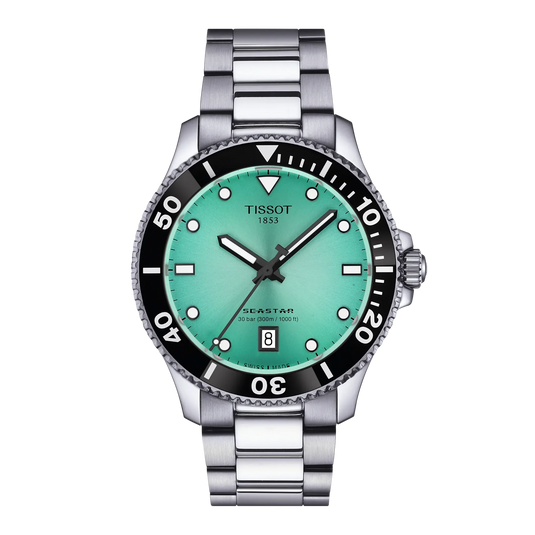 Tissot Seastar Turquoise Dial Quartz Men 40mm T1204101109100