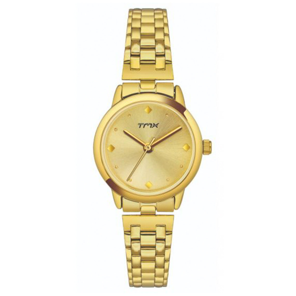 TMX Gold Dial Stainless Steel Strap Women