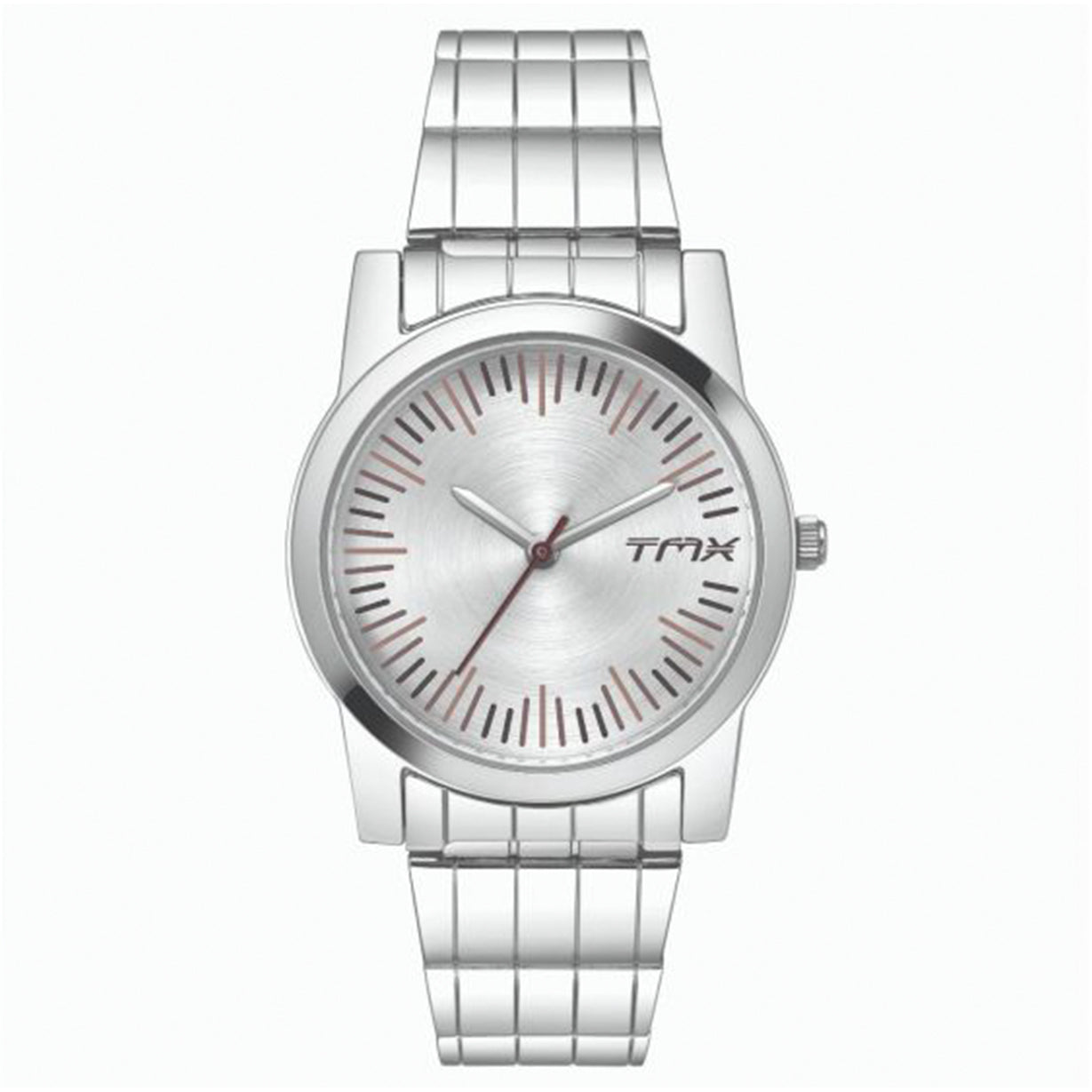 Floral Inspired Silver Dial Stainless Steel Strap