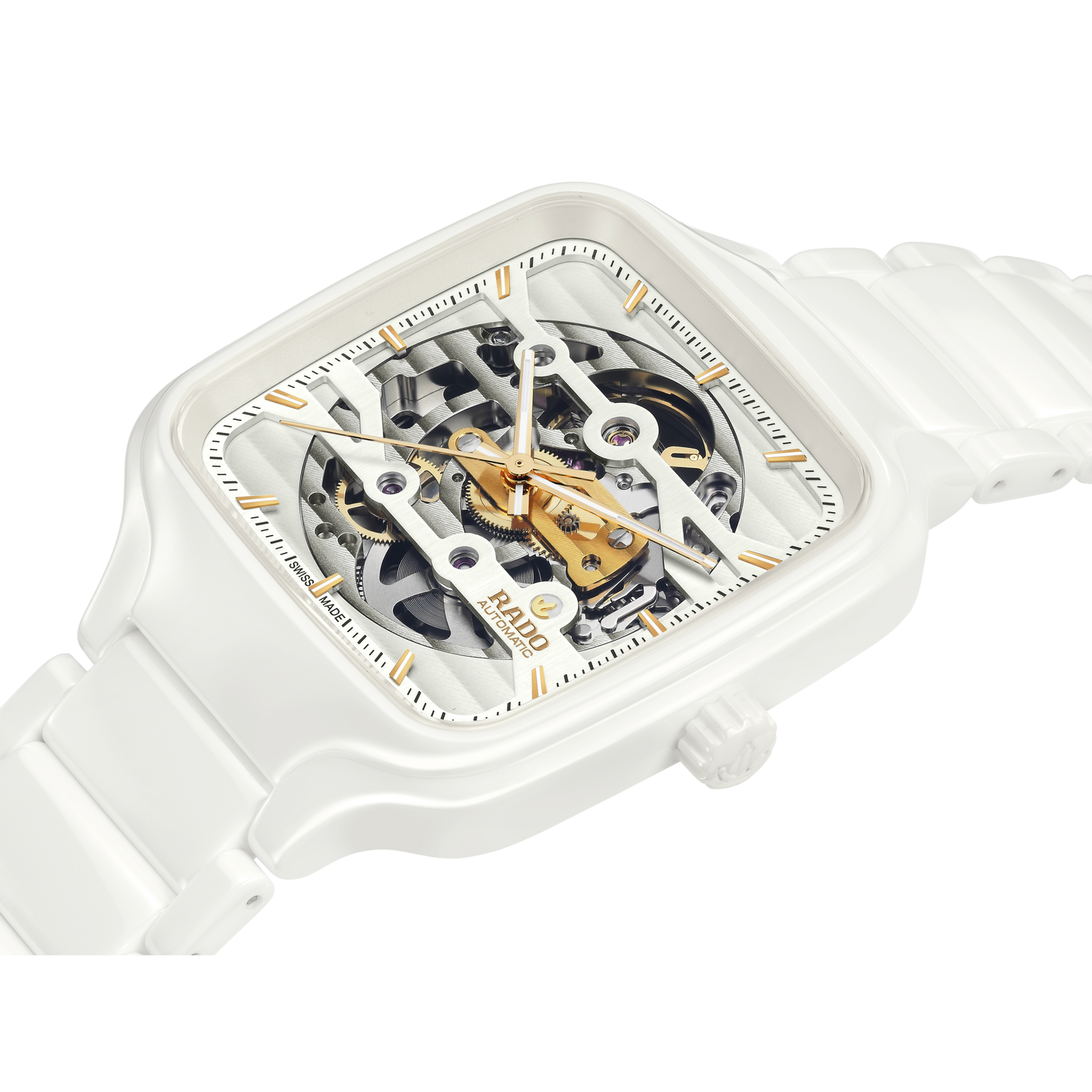 True Square Automatic White Stainless Steel