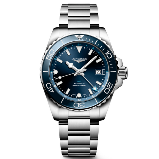 Longines Hydroconquest Gmt Sunray Blue Dial Men 41mm