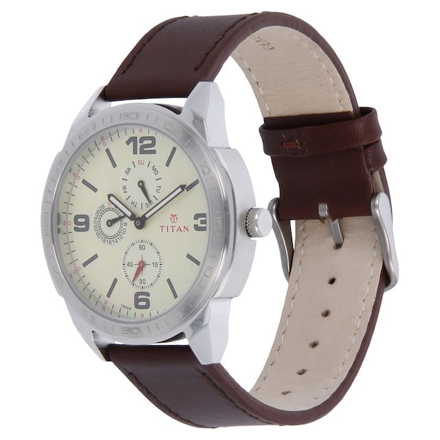 Lagan Champagne Dial & Leather Strap