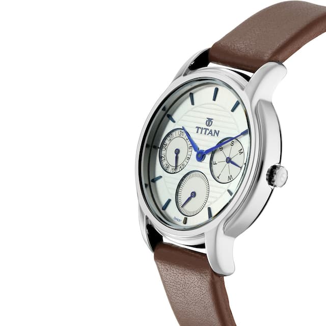 Workwear White Dial & Brown Leather Strap