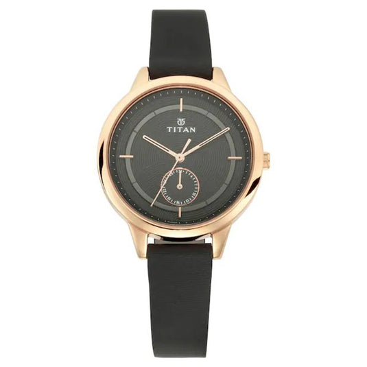 Workwear Women Anthracite Dial & Leather Strap