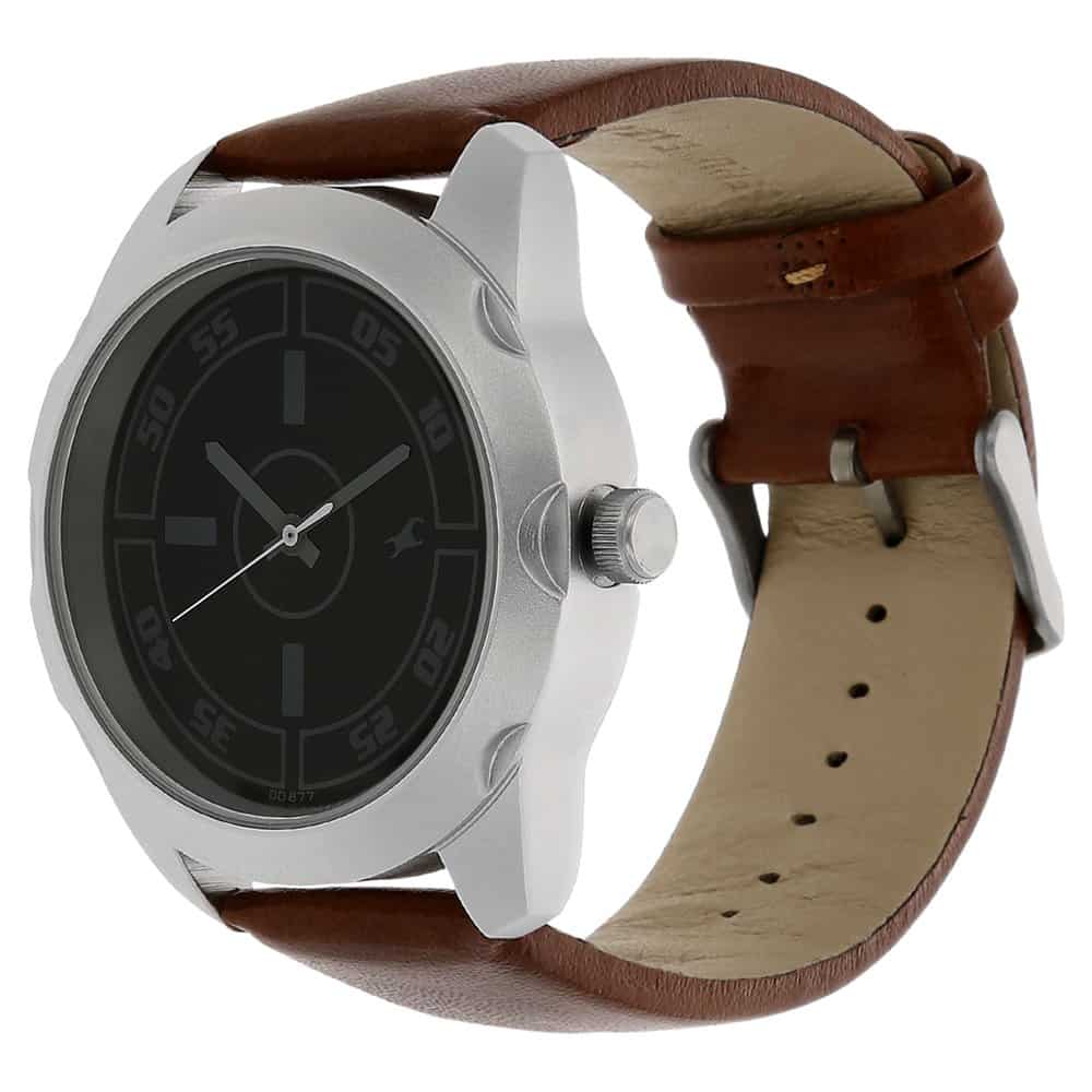 Fastrack Mens Brown Leather Strap