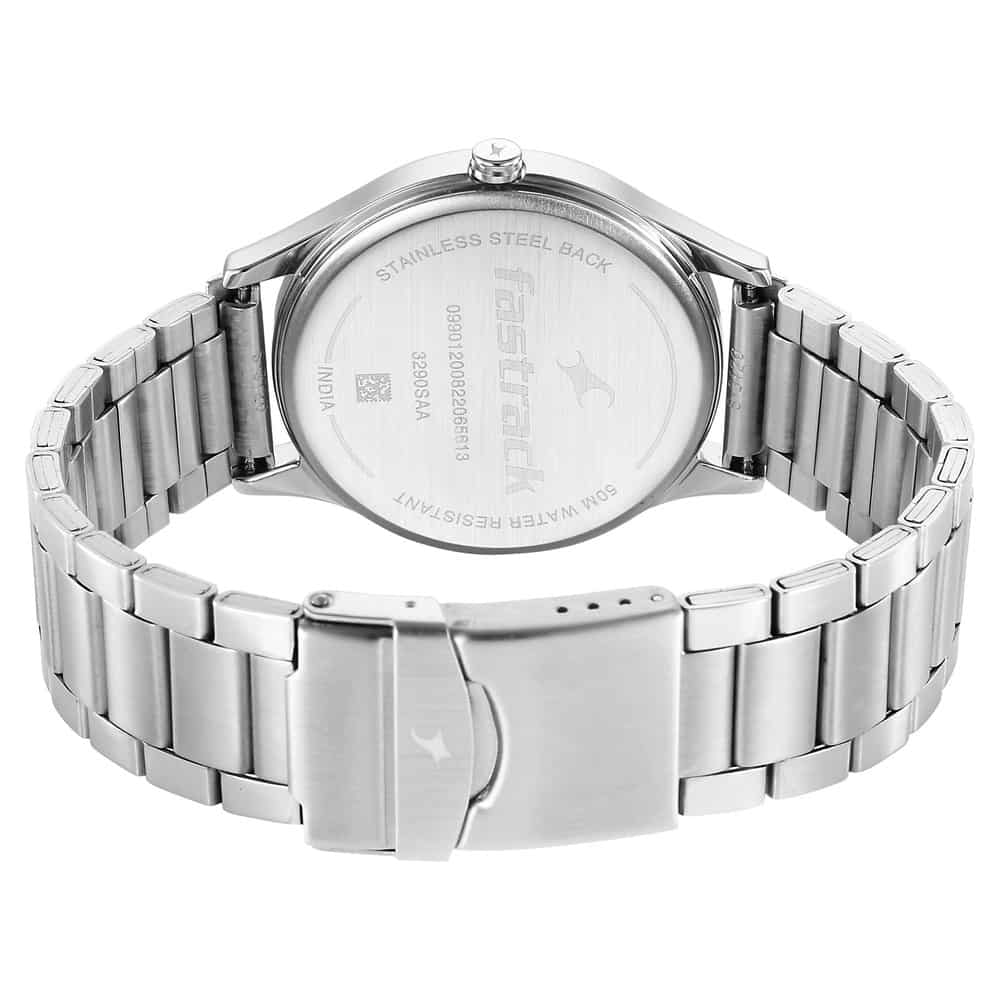 Stunners Men Silver Stainless Steel