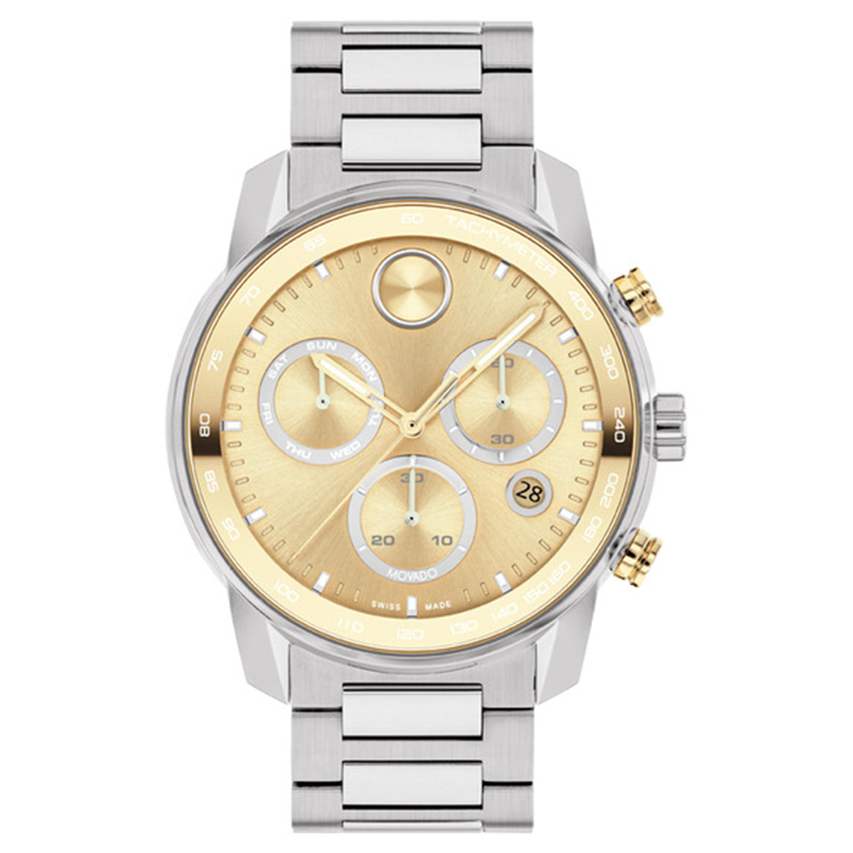 Movado Bold Verso Gold Dial Men 44mm