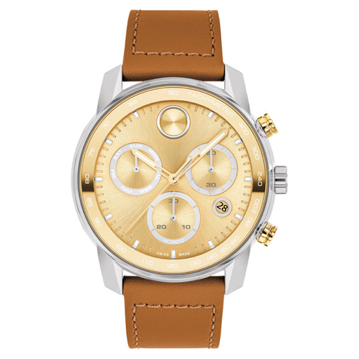 Movado Bold Verso Gold Dial Men 44mm