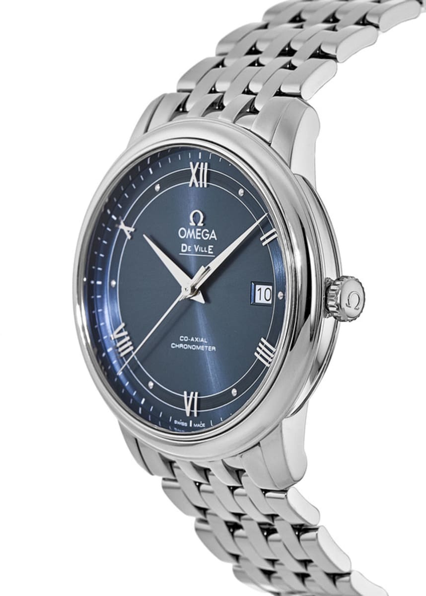 Omega De Ville Prestige Co‑Axial Chronometer Blue Dial Men 39.5MM