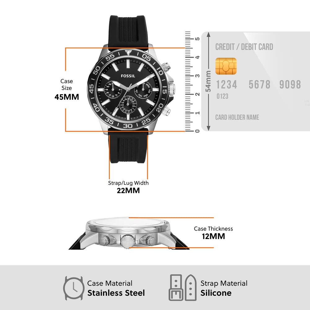 Bannon multifunction discount black silicone watch