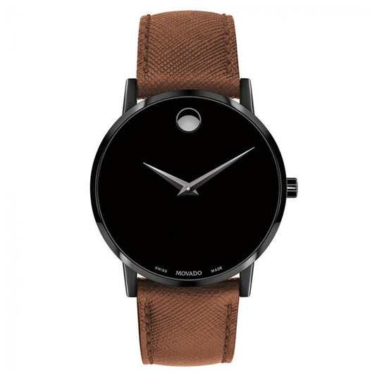 Museum Classic Black Dial Leather Strap