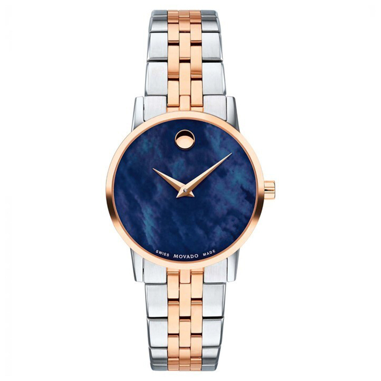 Movado Museum Classic Blue Mother Of Pearl Dial Women 28mm