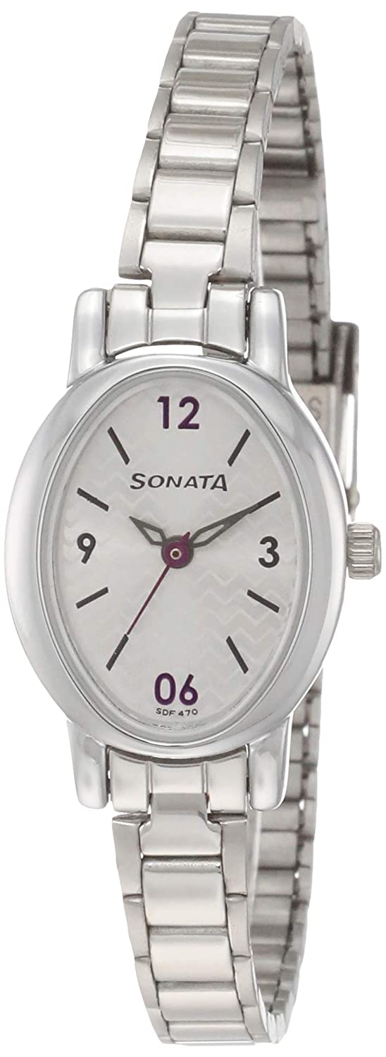 Sonata Silver Dial & Silver Stainless Steel Strap