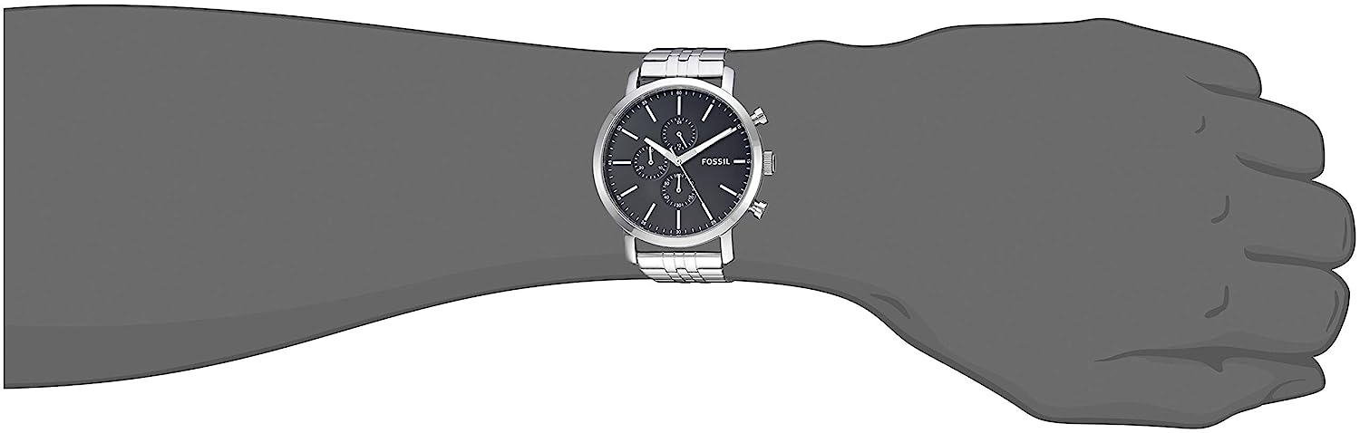 Luther chronograph black on sale stainless steel watch