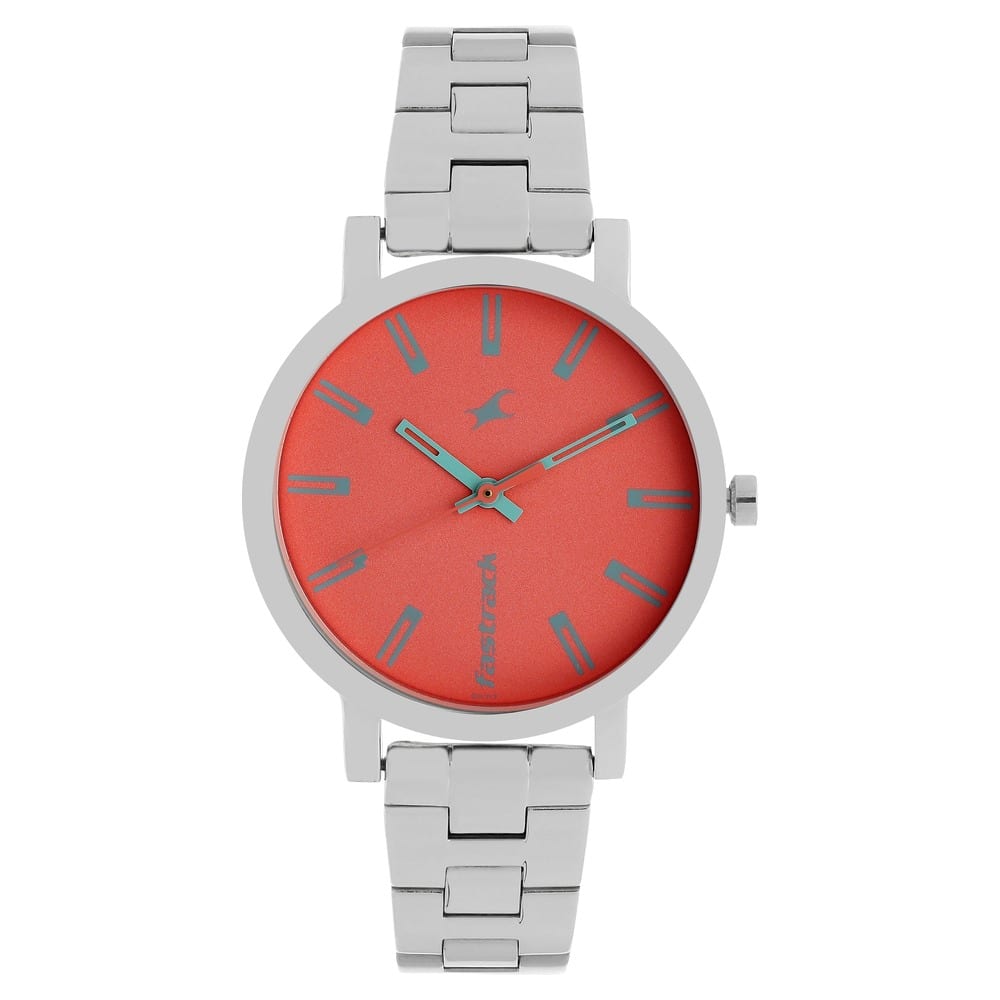Fundamentals Pink Dial & Stainless Steel Strap